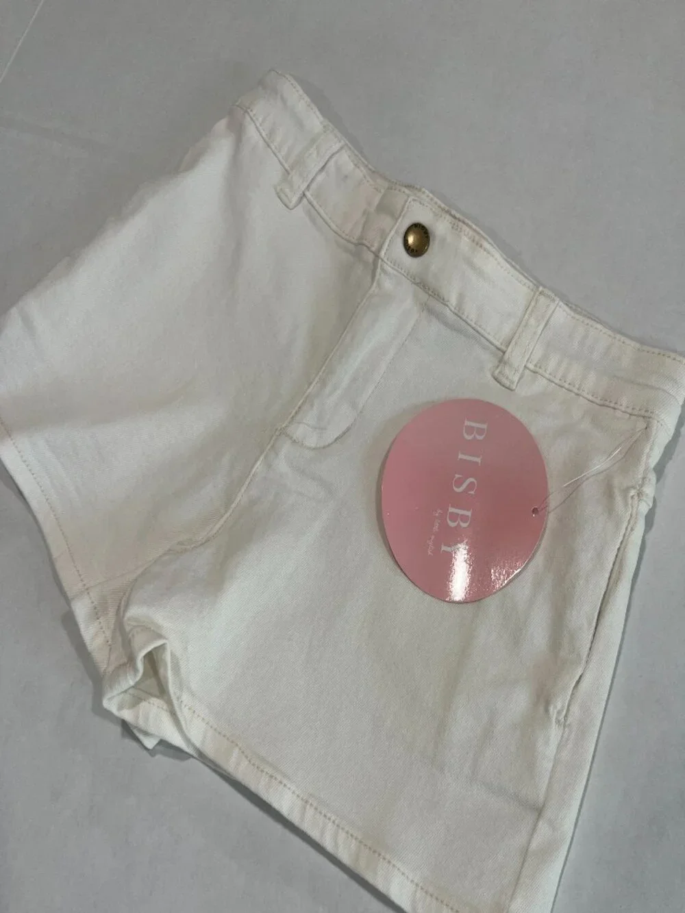 Girl - 8, 12 - NWT Bisby Ivory Denim Shorts